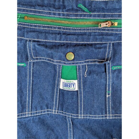 Liberty Overalls with Carpenter Loop Blue Men's Size 48x28 - Picture 1 of 15